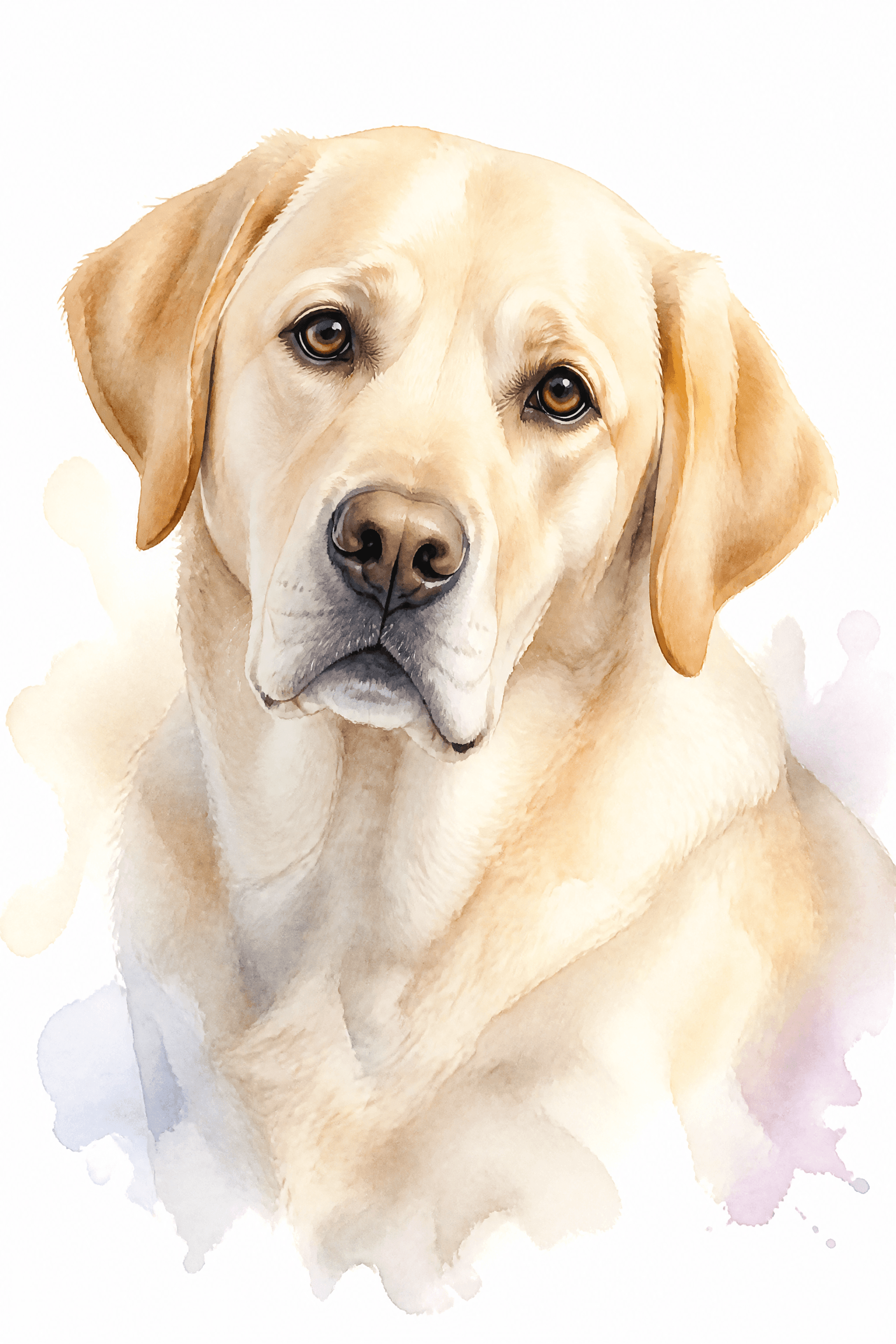 Affiche Labrador — portrait aquarelle